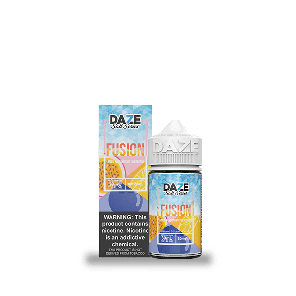 Shop 7 Daze Fusion Lemon Passionfruit Blueberry ICED 30ml Nic Salt Vape Juice in australian