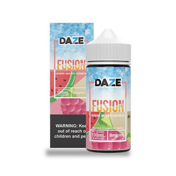 Shop 7 Daze Fusion Raspberry Green Apple Watermelon ICED 100ml Vape Juice in australian
