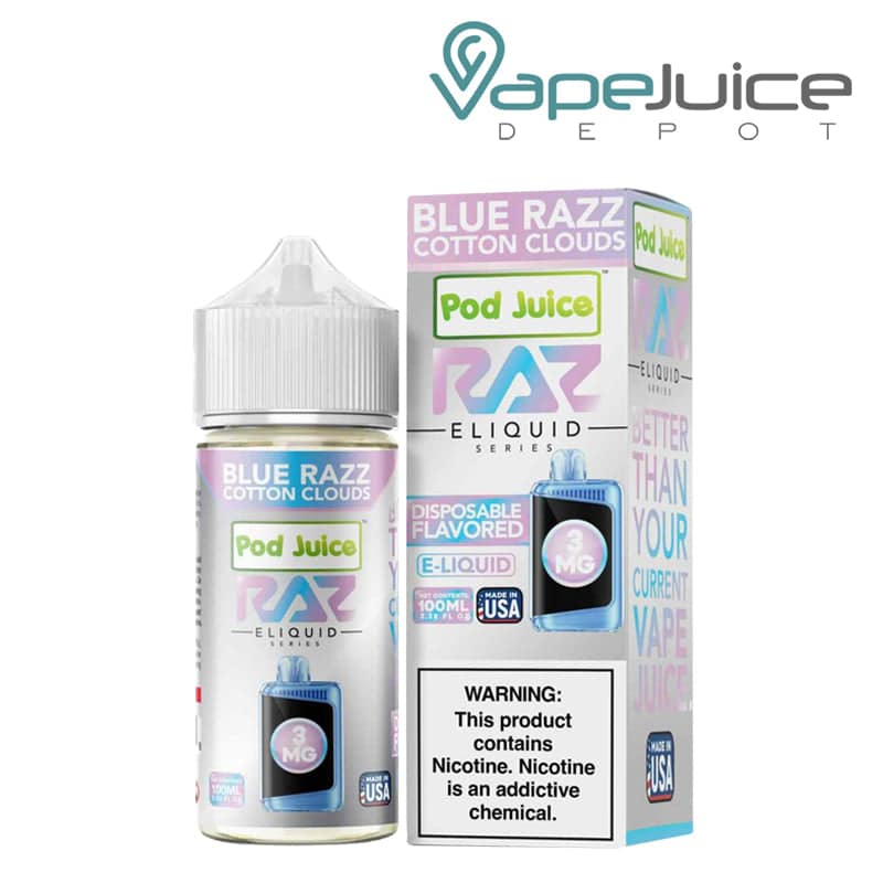 Shop Blue Razz Cotton Clouds Pod Juice X Raz TFN 100ml in australian