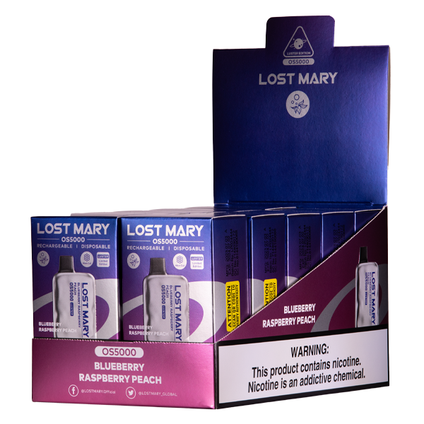 Shop Blueberry Raspberry Peach Lost Mary OS5000 Luster in australian