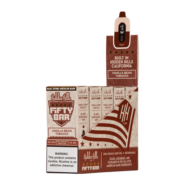 Shop Vanilla Bean Tobacco Hidden Hills X Fifty Bar in australian