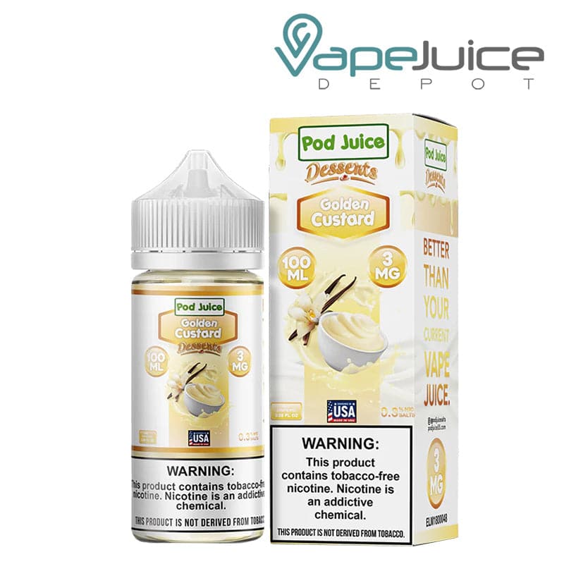 Shop Golden Custard Pod Juice TFN 100ml in australian