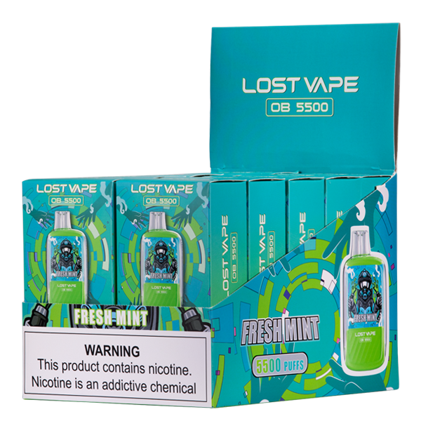 Shop Fresh Mint Lost Vape OB5500 in australian