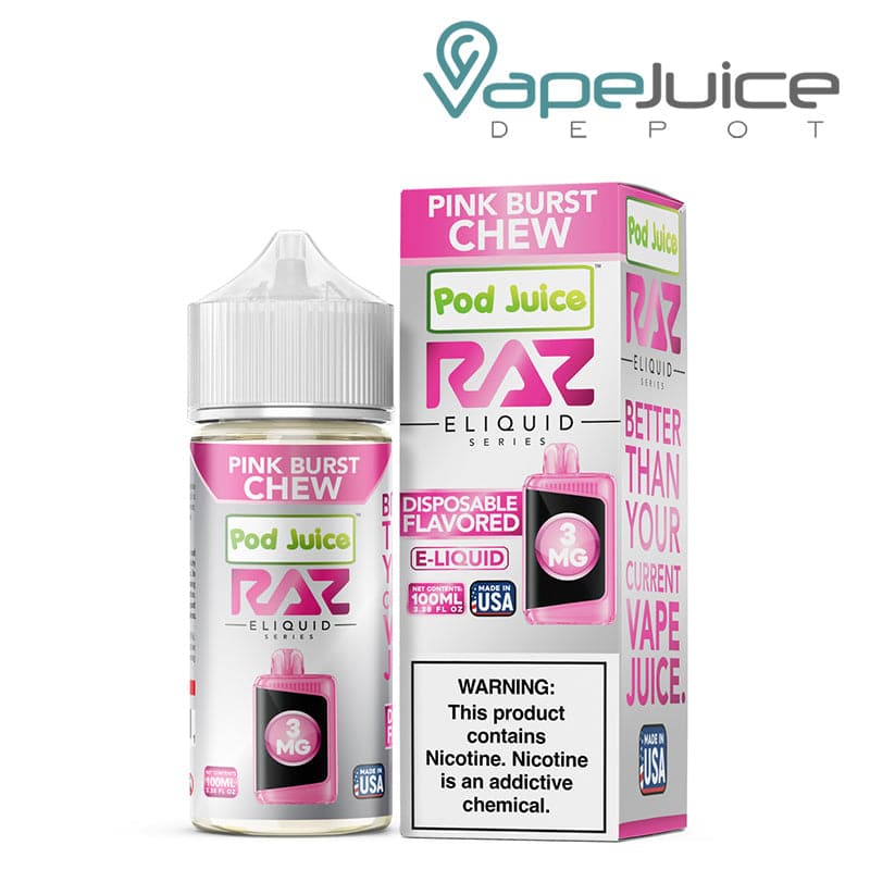 Shop Pink Burst Chew Pod Juice x Raz TFN 100ml in australian