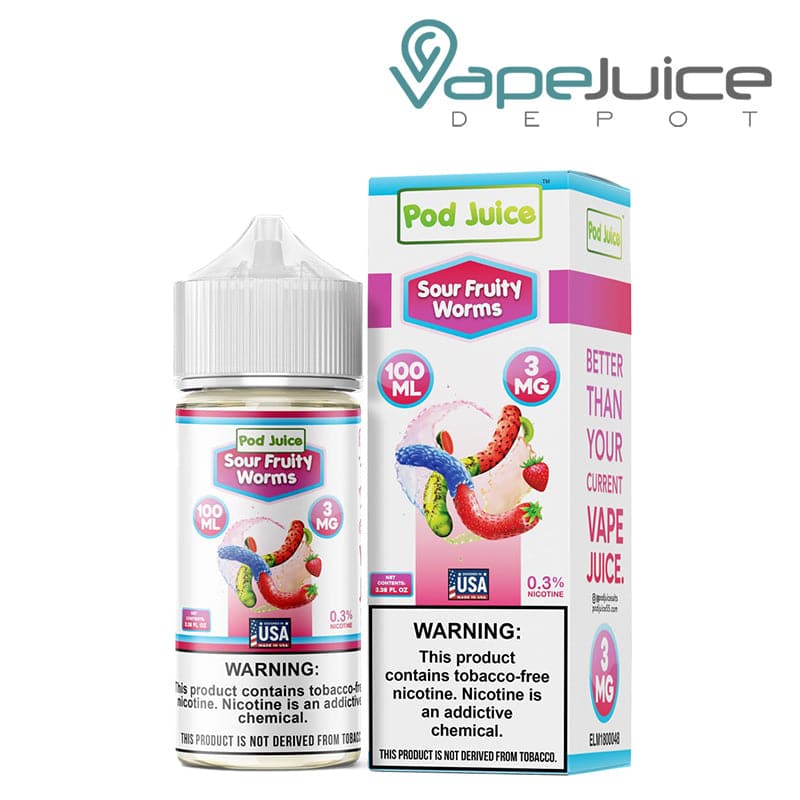 Shop Sour Fruity Worms Pod Juice TFN 100ml in australian