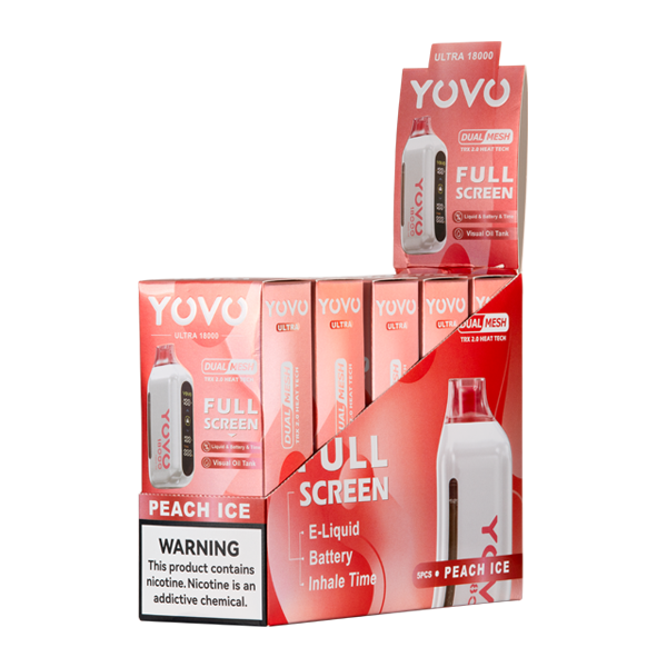 Shop Peach Ice YOVO Ultra 18000 in australian