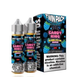 Shop Candy King Twin Pack Bubblegum Blue Razz 2x 60ml Vape Juice in australian
