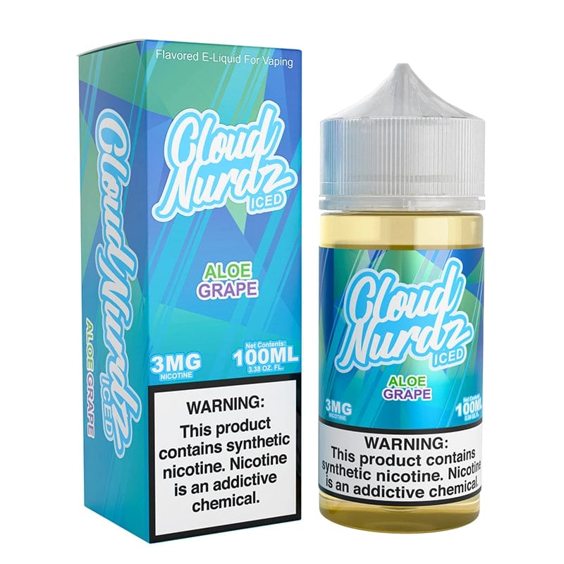 Shop Cloud Nurdz ICED Aloe Grape Synthetic Vape Juice 100ml in australian