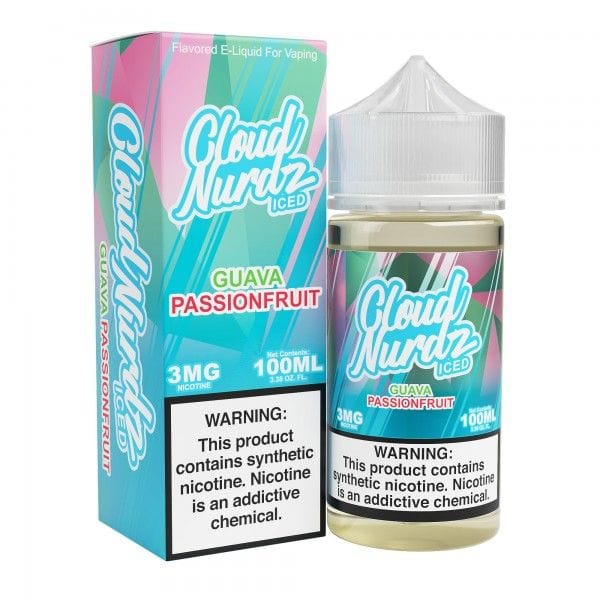Shop Cloud Nurdz Iced Guava Passion Fruit TF Vape Juiice 100ml in australian