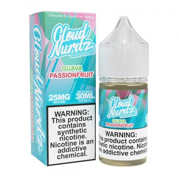 Shop Cloud Nurdz Salts Iced Guava Passion Fruit Nic Salt Vape Juice 30ml in australian