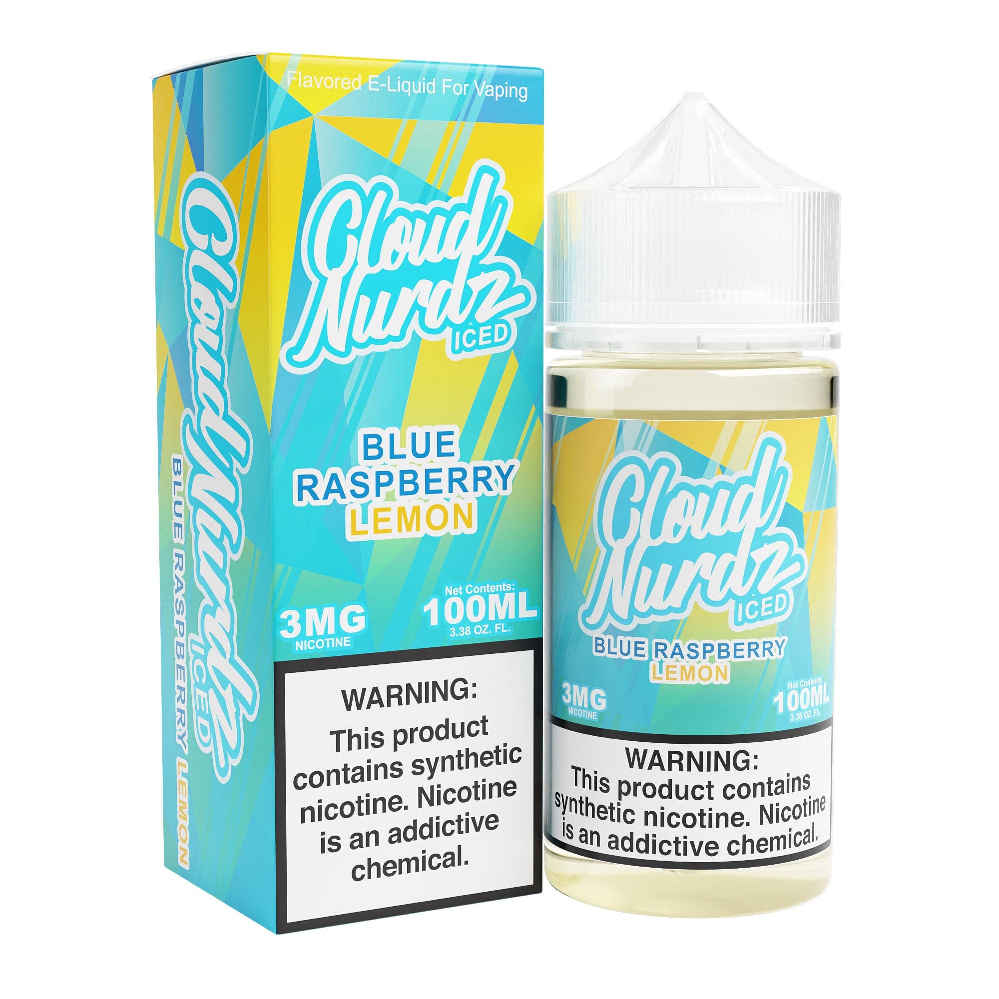 Shop Iced Blue Raspberry Lemon 100ml Synthetic Nic Vape Juice - Cloud Nurdz in australian