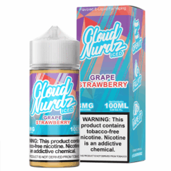 Shop Iced Grape Strawberry 100ml Synthetic Nic Vape Juice - Cloud Nurdz in australian