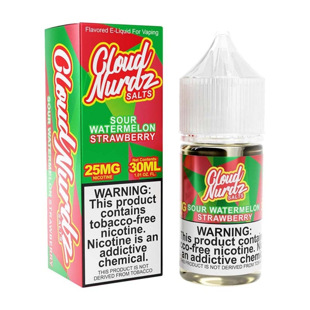 Shop Sour Watermelon Strawberry 30ml TF Nic Salt Vape Juice - Cloud Nurdz in australian