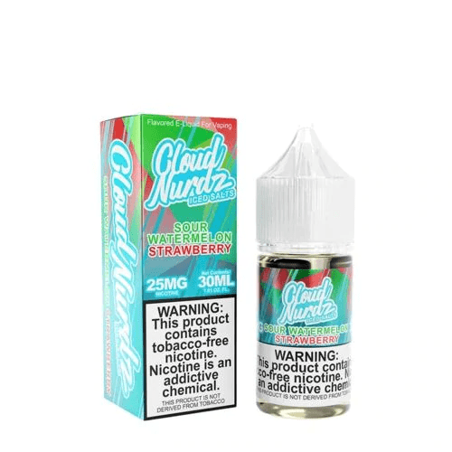 Shop Sour Watermelon Strawberry Iced 30ml TF Nic Salt Vape Juice - Cloud Nurdz in australian