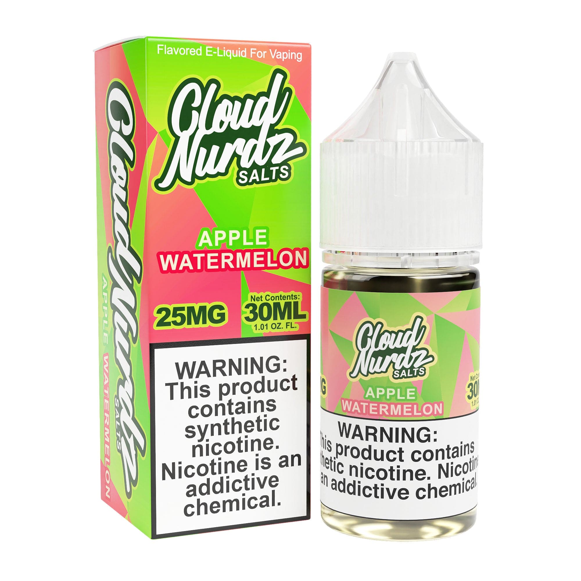 Shop Watermelon Apple 30ml Synthetic Nic Salt Vape Juice - Cloud Nurdz in australian