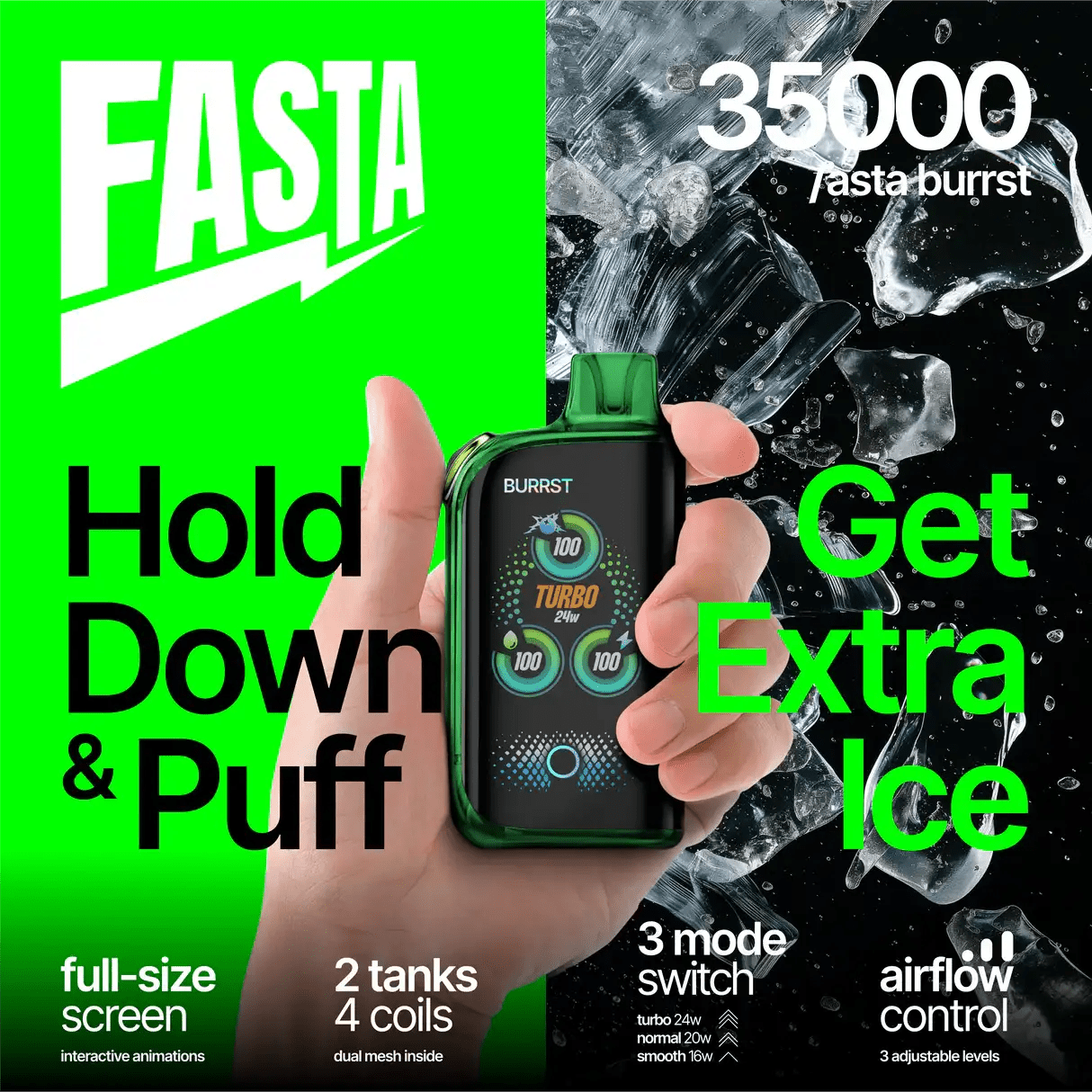 Shop Fasta Burrst 35K Disposable Vape (5%, 35000 Puffs) in australian