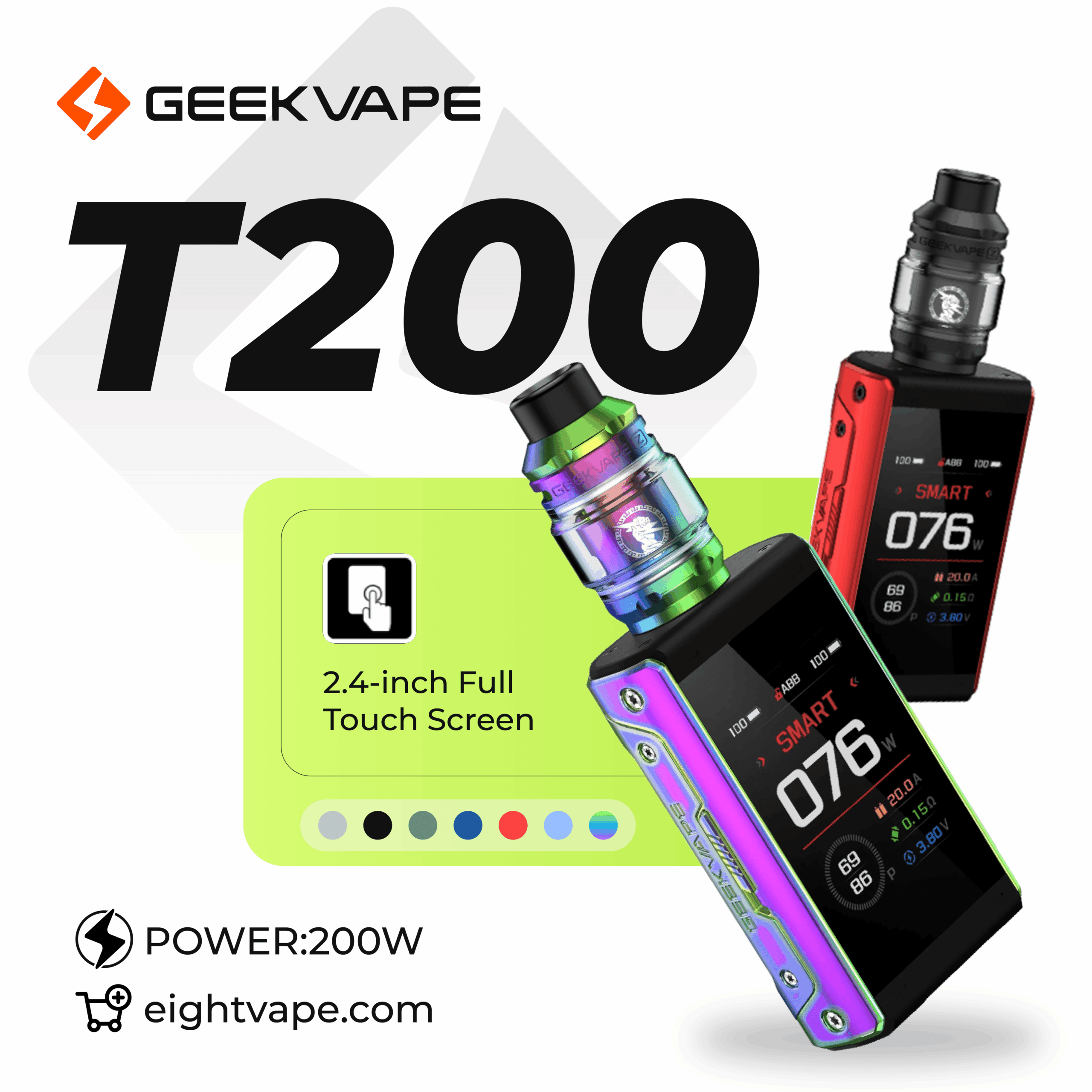 Shop Geekvape T200 (Aegis Touch) Box Mod Kit in australian