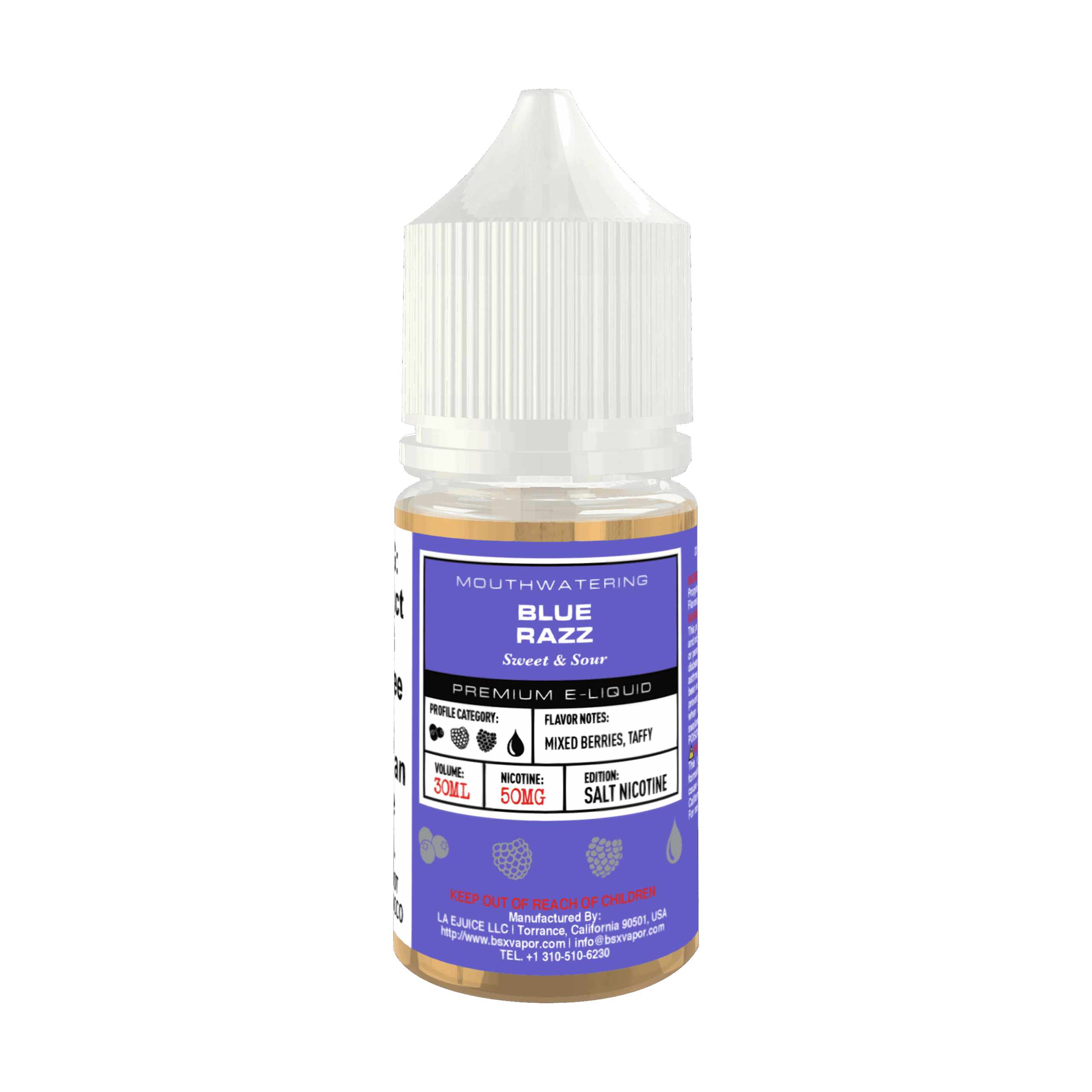 Shop Blue Razz 30ml Nic Salt Vape Juice - Glas Basix in australian