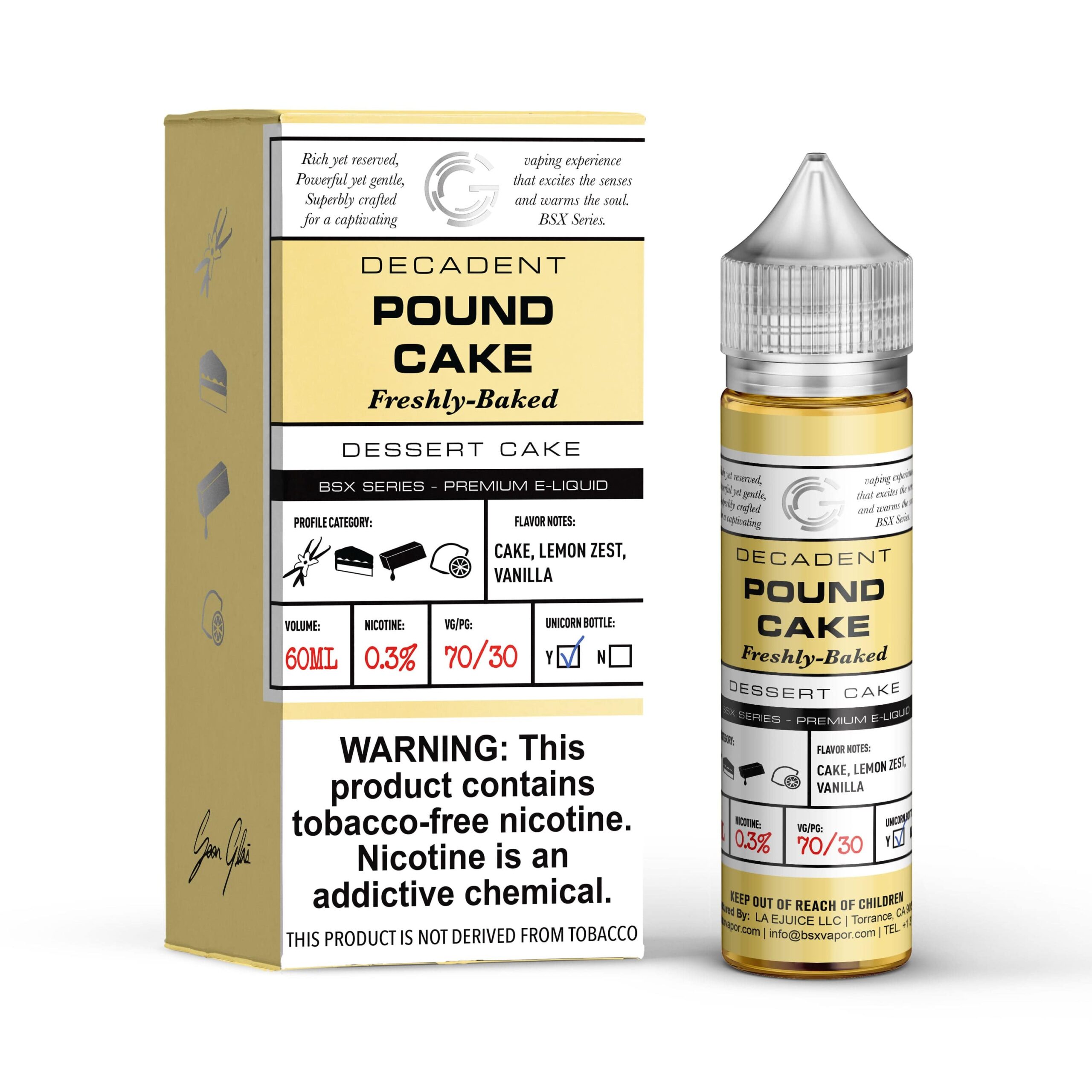 Shop Glas Basix Pound Cake 60ml Vape Juice in australian