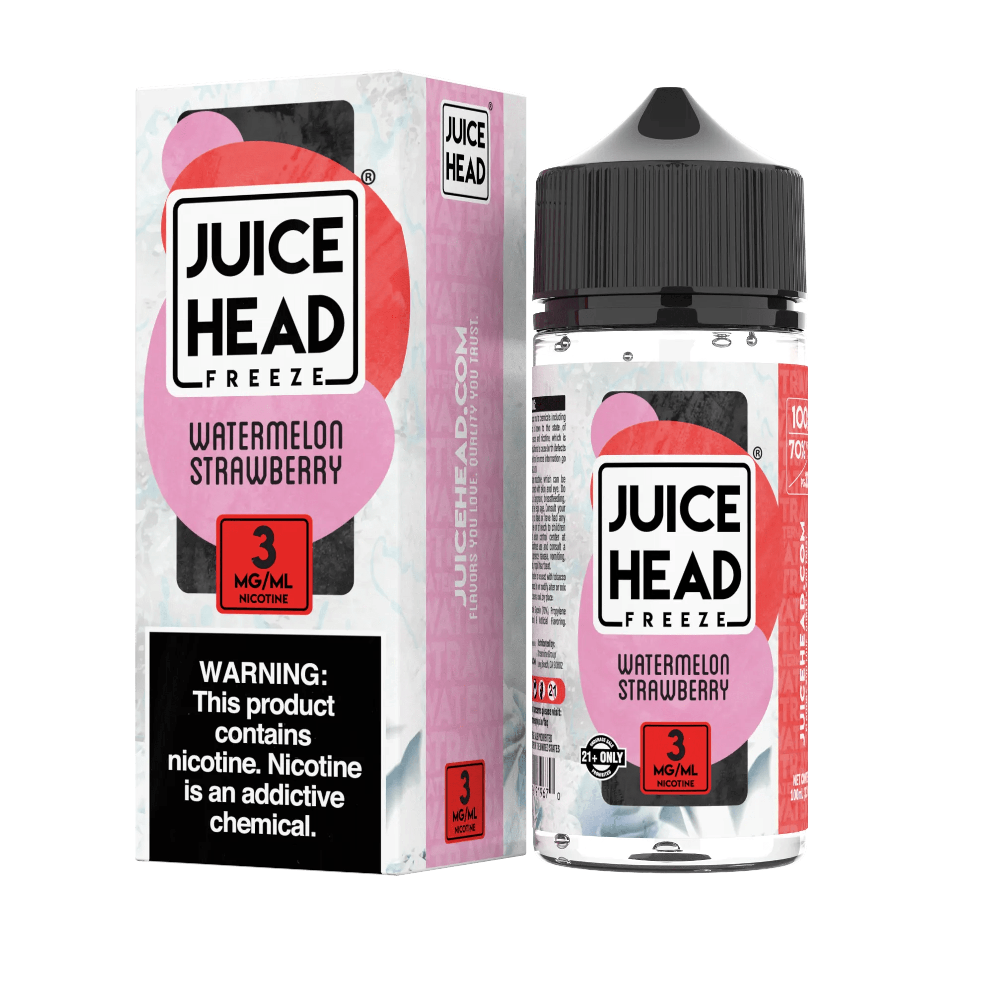 Shop Juice Head FREEZE Watermelon Strawberry Synthetic Vape Juice 100ml in australian