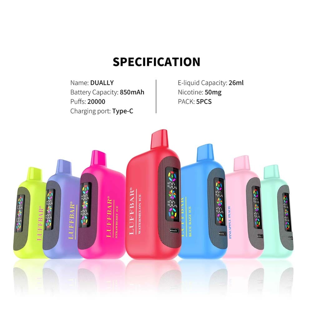 Shop LUFFBAR Dually 20000 Disposable Vape (5%, 20000 Puffs) in australian