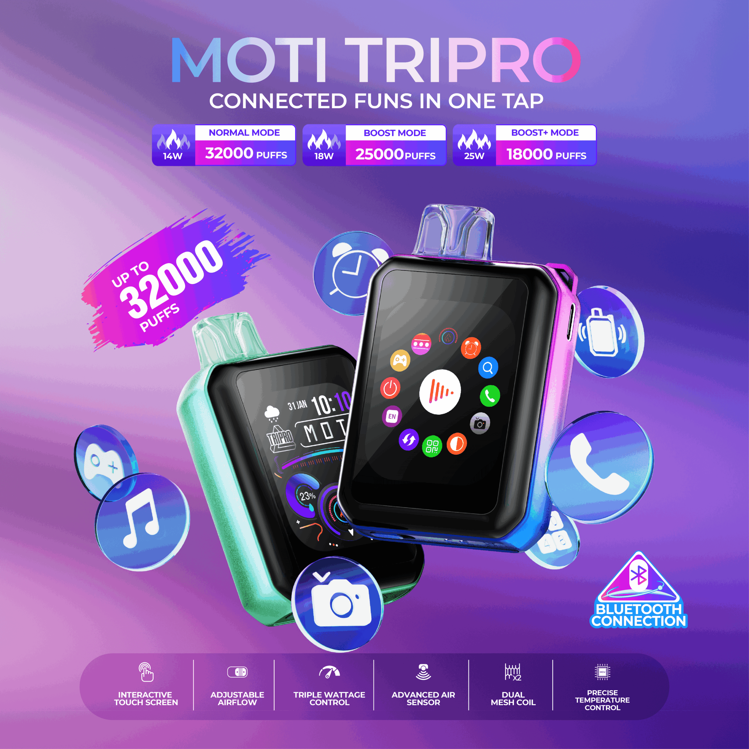 Shop MOTI Tripro 32K Disposable Vape (5%, 32000 Puffs) in australian