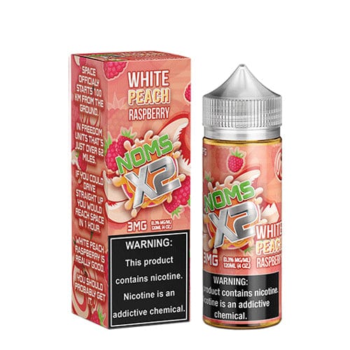 Shop Noms X2 White Peach Raspberry 120ml Vape Juice in australian