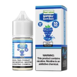 Shop Pod Juice Bangin Blue Razz TF 30ml Nic Salt Vape Juice in australian