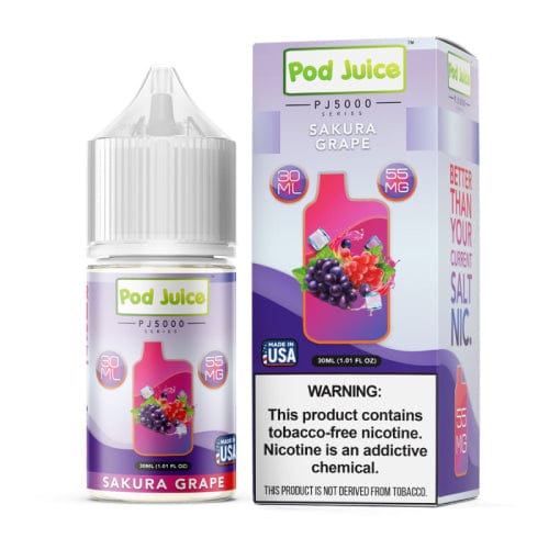 Shop Pod Juice Sakura Grape PJ5000 TF 30ml Nic Salt Vape Juice in australian