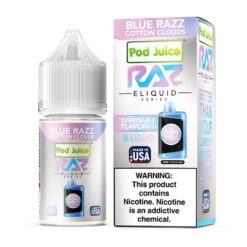 Shop Pod Juice x RAZ Blue Razz Cotton Clouds TFN Salt Vape Juice 30ml in australian