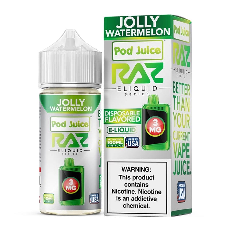 Shop Pod Juice x RAZ Jolly Watermelon Synthetic Vape Juice 100ml in australian