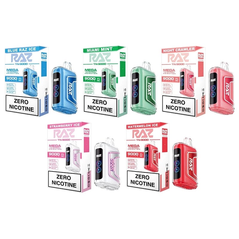 Shop RAZ TN9000 Disposable Vape (0% & 5%, 9000 Puffs) in australian