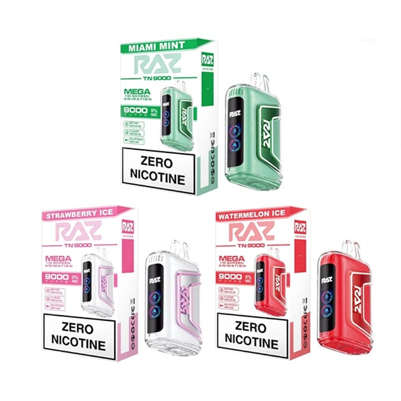 Shop RAZ TN9000 Disposable Vape (0% & 5%, 9000 Puffs) in australian