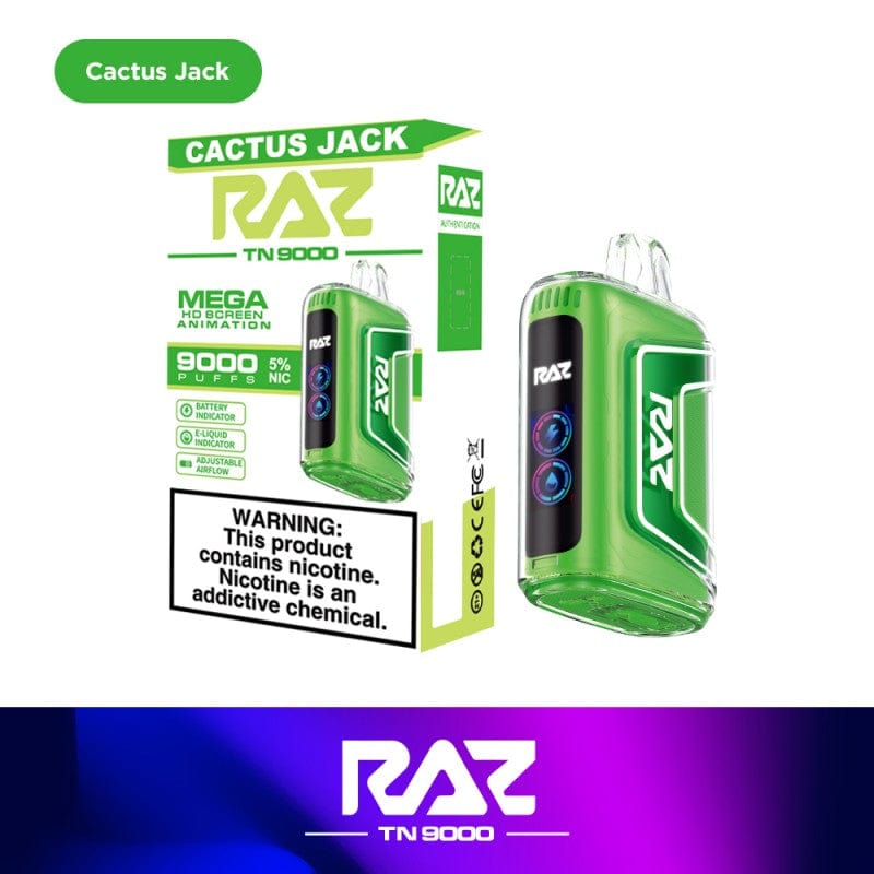 Shop RAZ TN9000 Disposable Vape (0% & 5%, 9000 Puffs) in australian