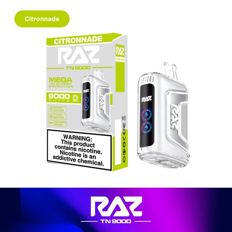 Shop RAZ TN9000 Disposable Vape (0% & 5%, 9000 Puffs) in australian