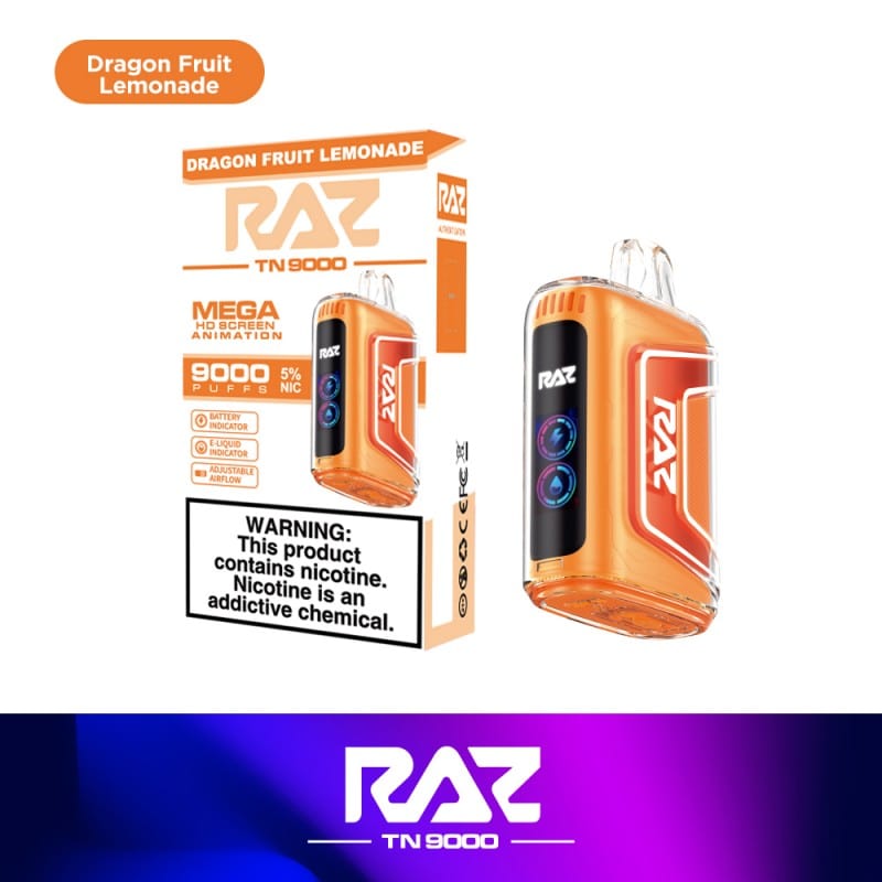 Shop RAZ TN9000 Disposable Vape (0% & 5%, 9000 Puffs) in australian