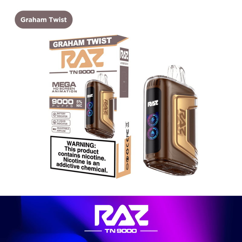 Shop RAZ TN9000 Disposable Vape (0% & 5%, 9000 Puffs) in australian