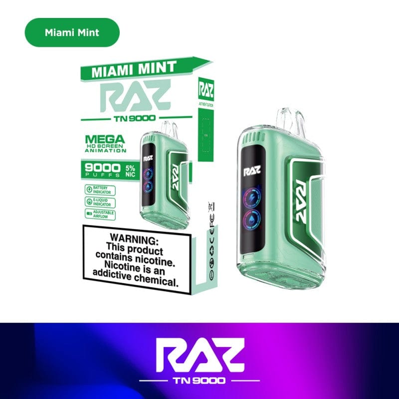 Shop RAZ TN9000 Disposable Vape (0% & 5%, 9000 Puffs) in australian