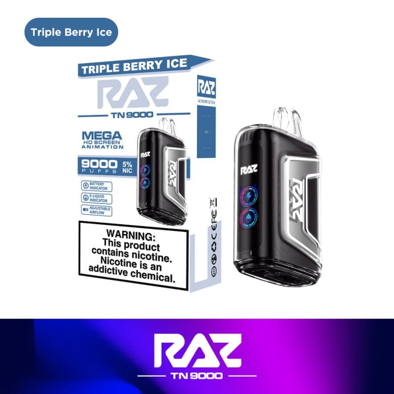 Shop RAZ TN9000 Disposable Vape (0% & 5%, 9000 Puffs) in australian