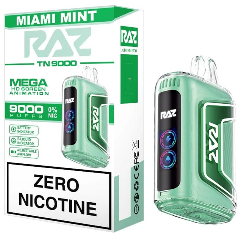 Shop RAZ TN9000 Disposable Vape (0% & 5%, 9000 Puffs) in australian