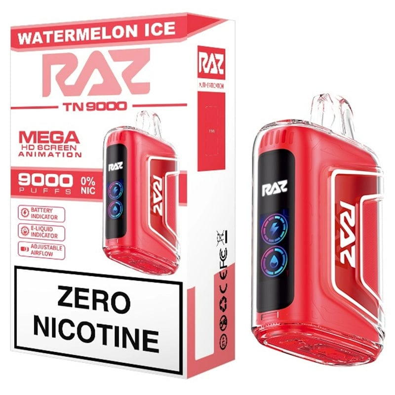 Shop RAZ TN9000 Disposable Vape (0% & 5%, 9000 Puffs) in australian