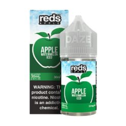 Shop 7 Daze Reds Salts Apple Watermelon Iced Nic Salt Vape Juice 30ml in australian