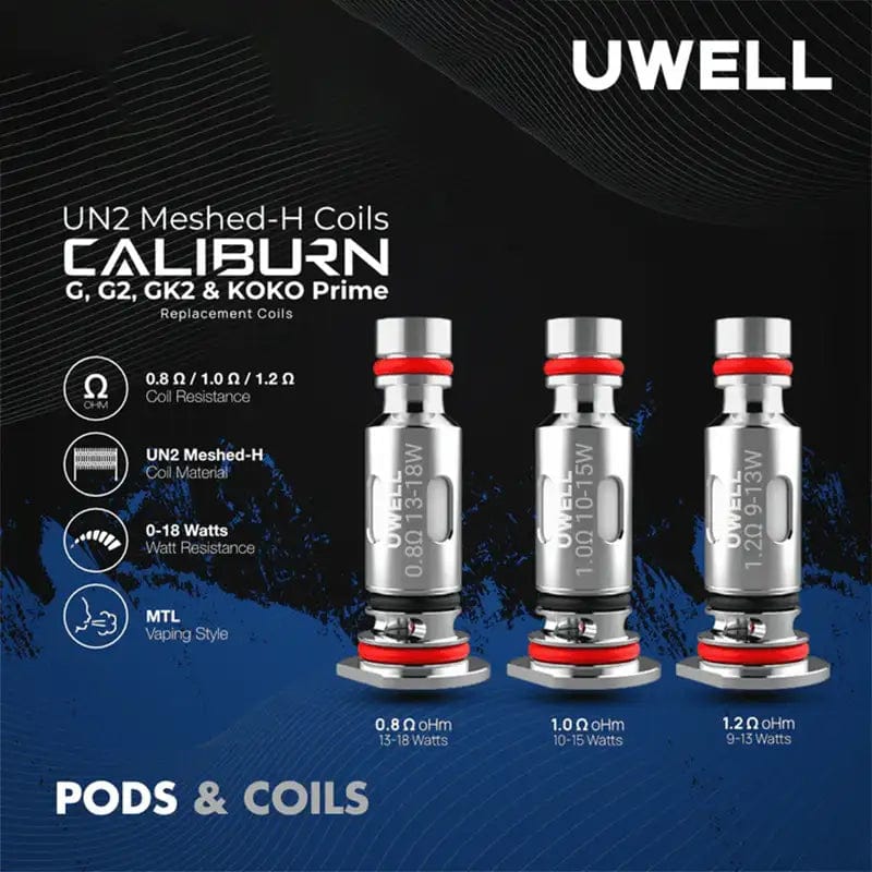 Shop Uwell Caliburn X / G / G2 / GK2 / KOKO Prime Coils (4pcs) in australian