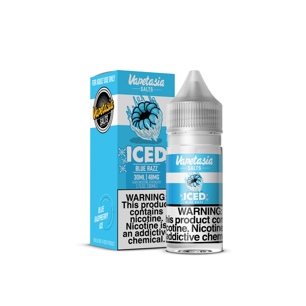Shop Vapetasia Killer Fruits ICED Blue Razz 30ml Nic Salt Vape Juice in australian