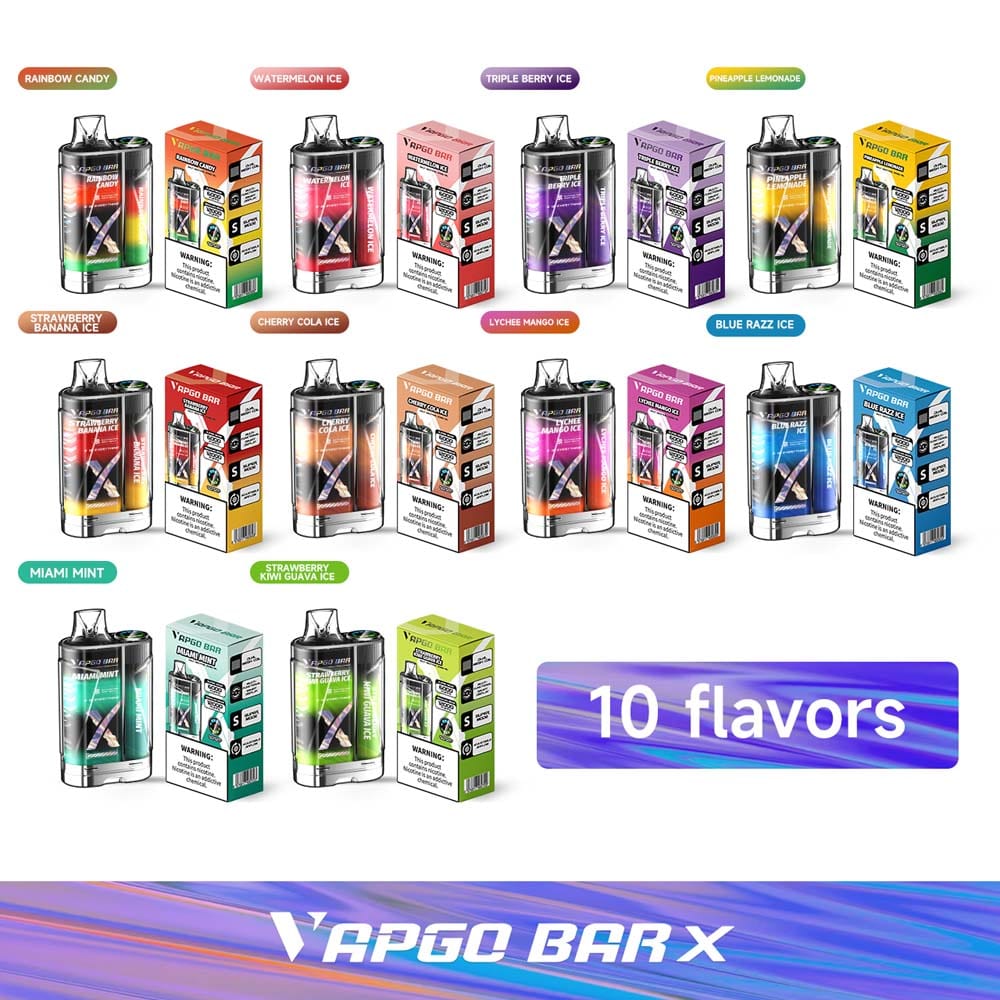Shop VAPGO BAR X 12K Disposable Vape (5%, 12000 Puffs) in australian