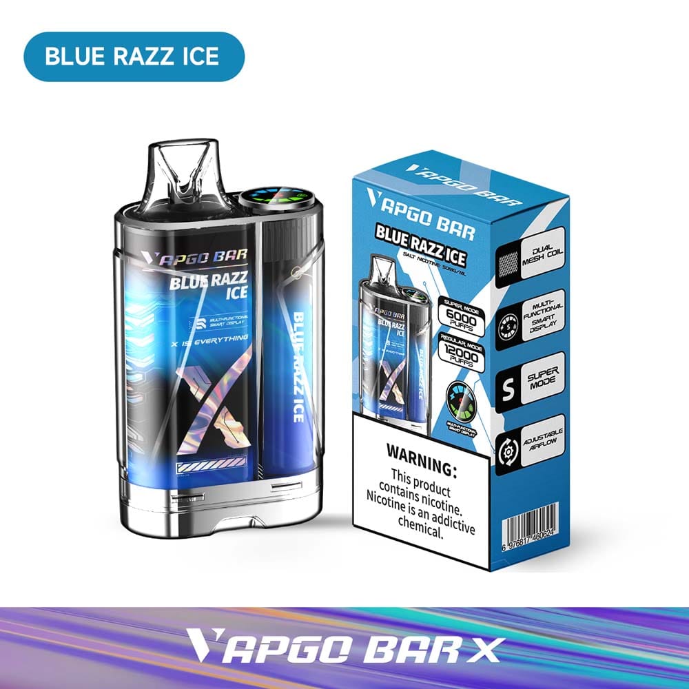 Shop VAPGO BAR X 12K Disposable Vape (5%, 12000 Puffs) in australian