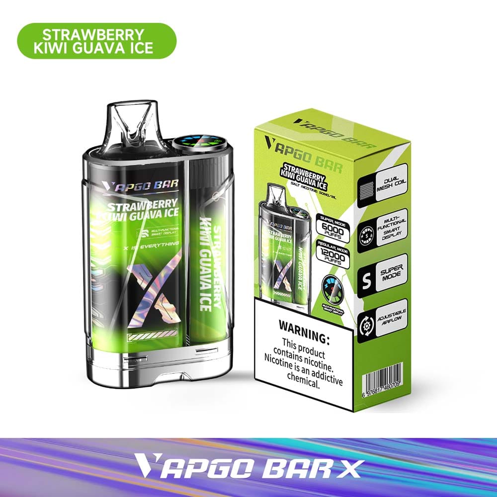 Shop VAPGO BAR X 12K Disposable Vape (5%, 12000 Puffs) in australian