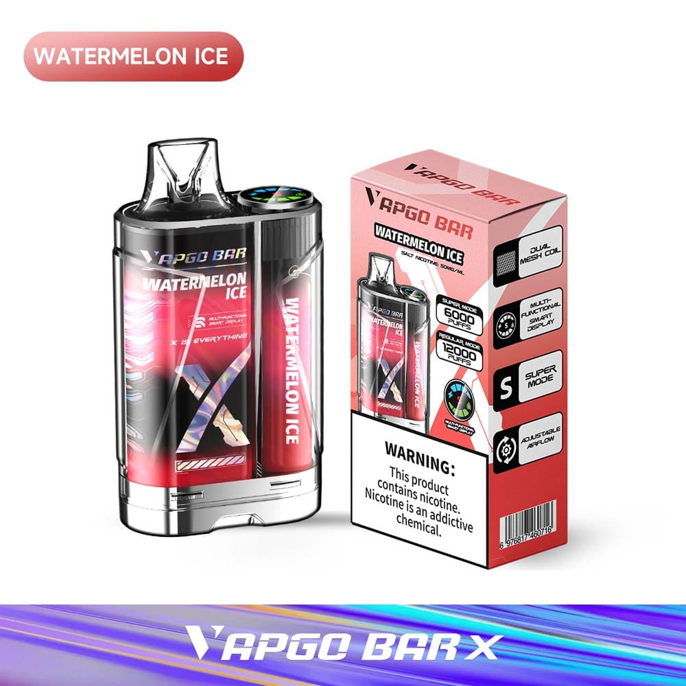 Shop VAPGO BAR X 12K Disposable Vape (5%, 12000 Puffs) in australian