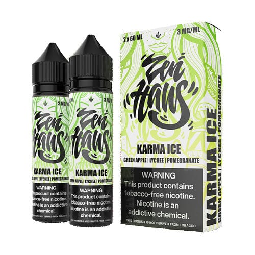 Shop Zen Haus Karma Ice (Green Apple+Lychee+Pomegranate) 120ml Vape Juice in australian